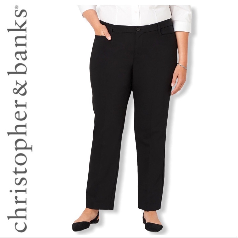 Christopher & Banks Relaxed Fit High Rise Trouser